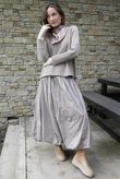 Paloma Bubble Hem Midi Skirt Mocha